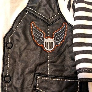Baby biker onesie 3mos